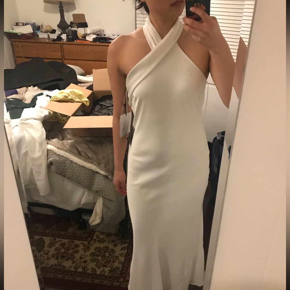Galvan London - Pandora Satin Midi Dress - Picture 7 of 7